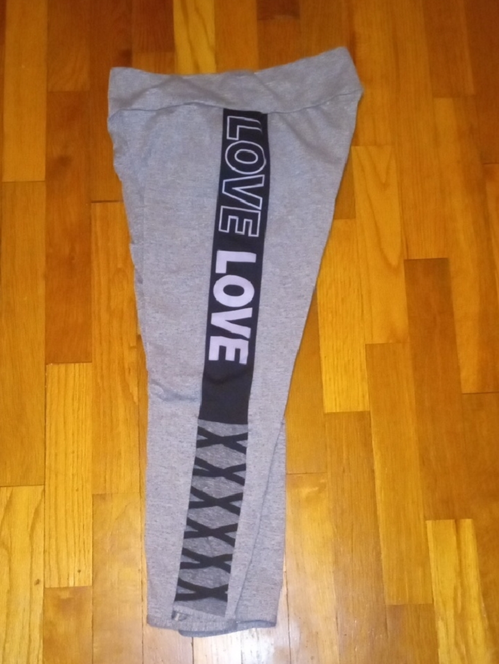 women drifit leggings with Love down leg, XL